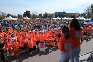 large group of people at Walk MS